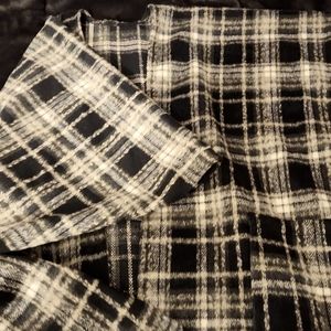 Plaid Poncho with Fringe and Pockets!